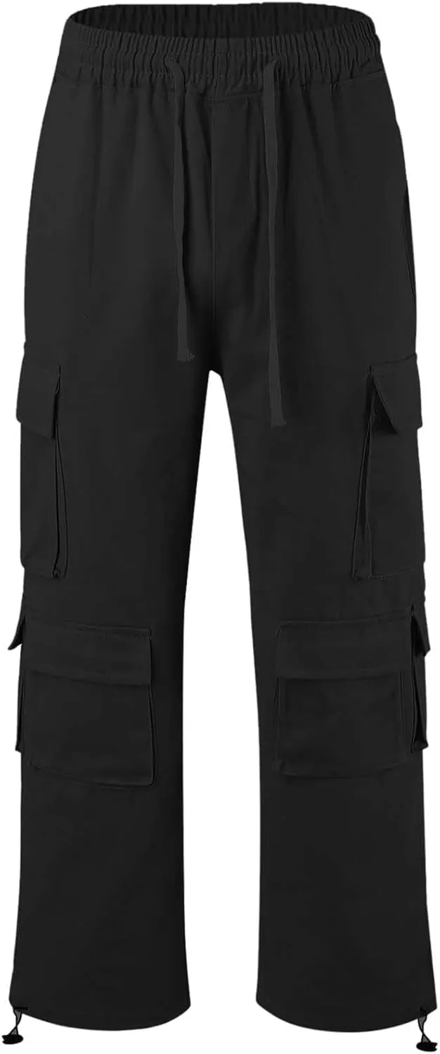 2023 Mens Cargo Pants Plus Size Elastic Waist Baggy Sweatpants for Men Casual Trousers Lightweight Jogger Pant Sweatpants