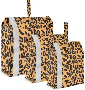 3 Set Packing Cubes Luggage Packing Organizers Leopards Pattern Travel Packing Storage Bags for Suitcase Travel Accessories
