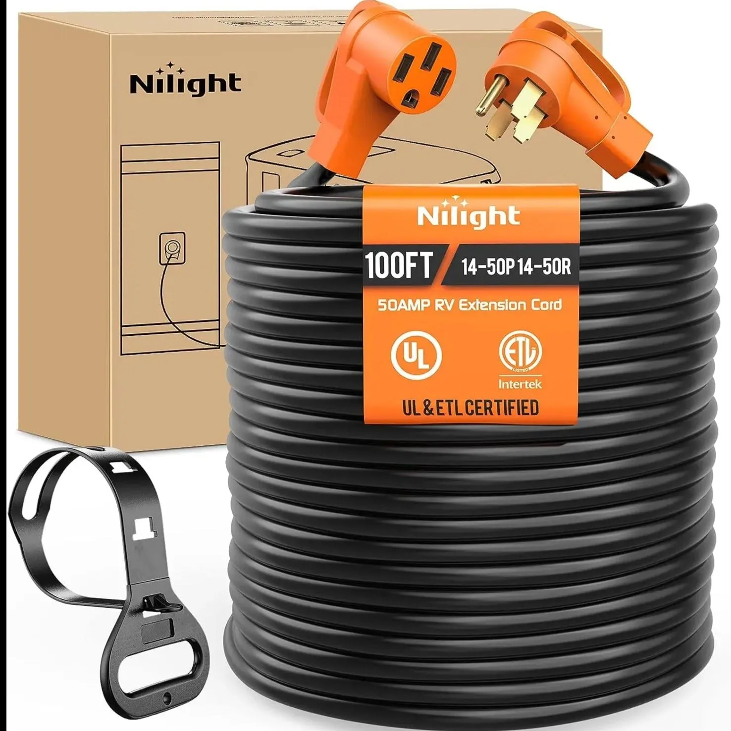 50Amp 100FT RV EV Extension Cord Drag Tool