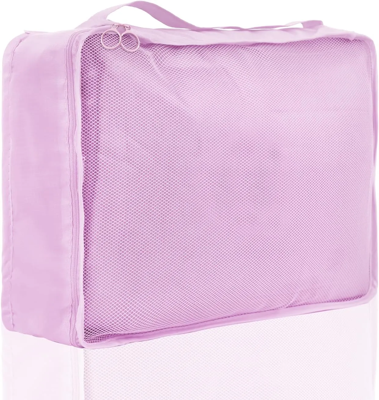 6 Set Compression Packing Cubes For Travel,Lightweight Travel Essentials,Luggage Organizers for Suitcase,Travel Accessories Bags for Clothes,Shoes,Electronics,Cosmetics Toiletries (PeachyPink)