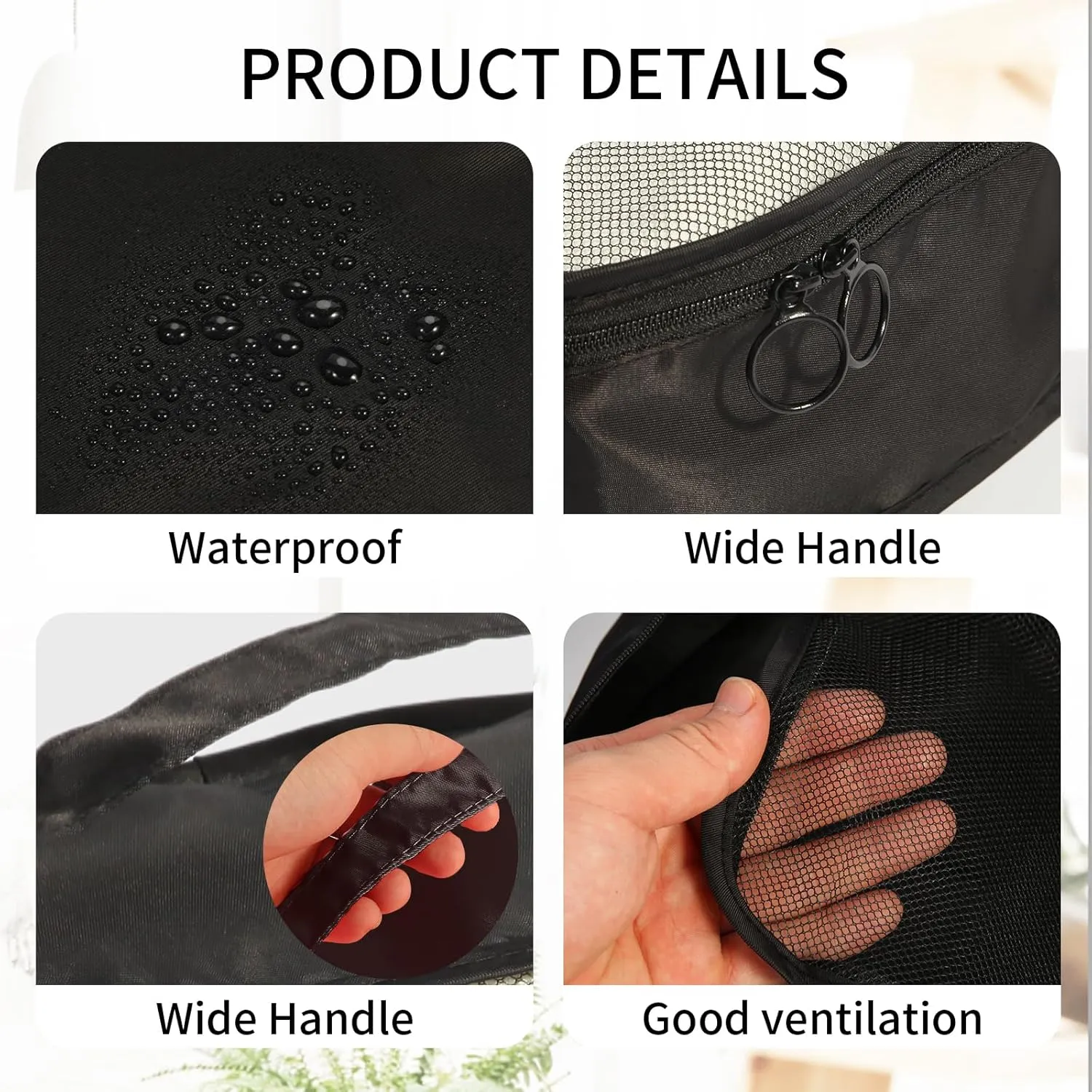 7PCS Packing Cubes for Suitcases, Travel Luggage Organizer Bags, Suitcase Organizer Bags Set for Carry on Luggage Travel Essentials, Black