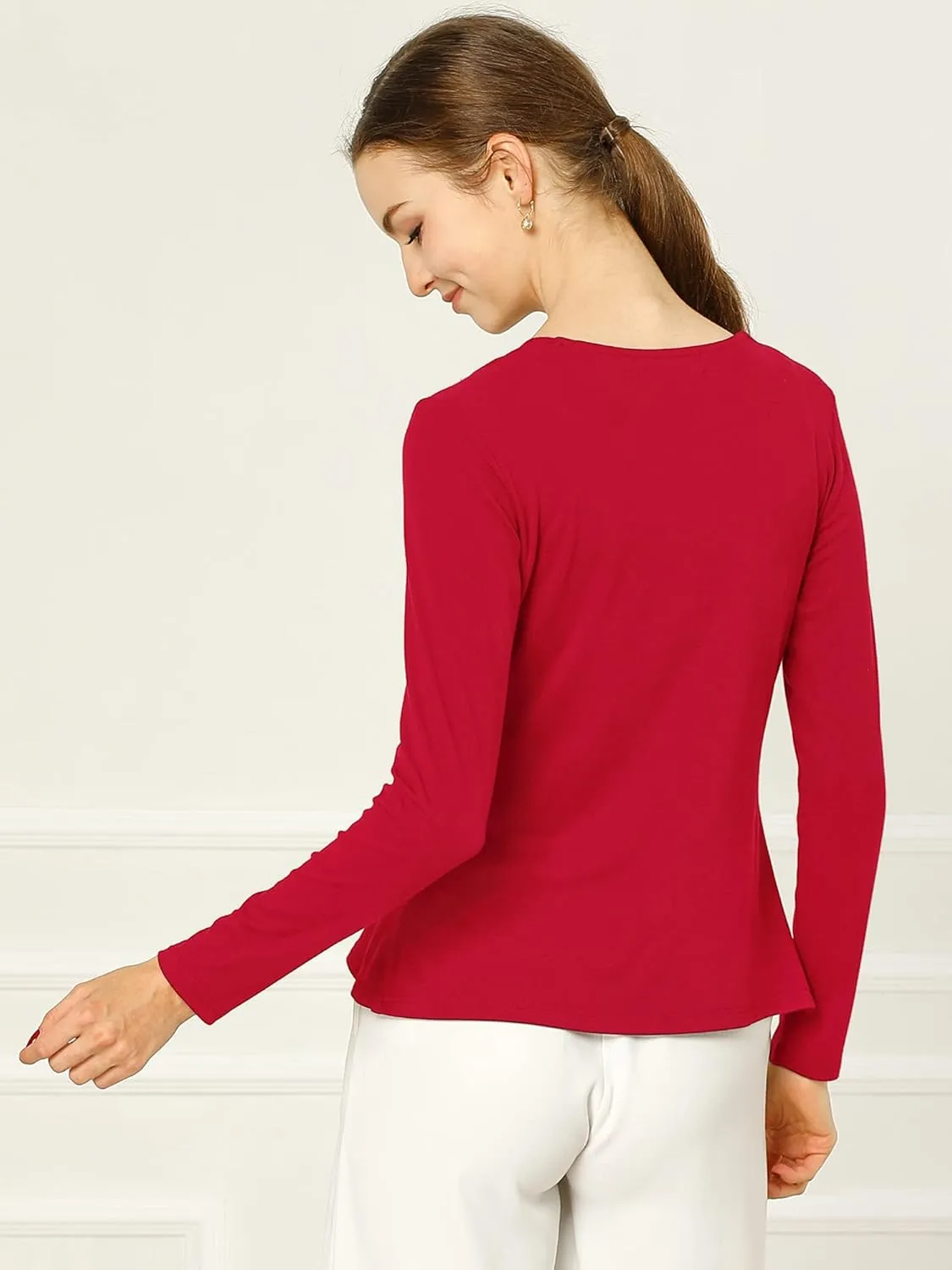 Allegra K Women's Dressy Cardigan Sweaters Tie Front Draped Ruffle Knit Cardigans