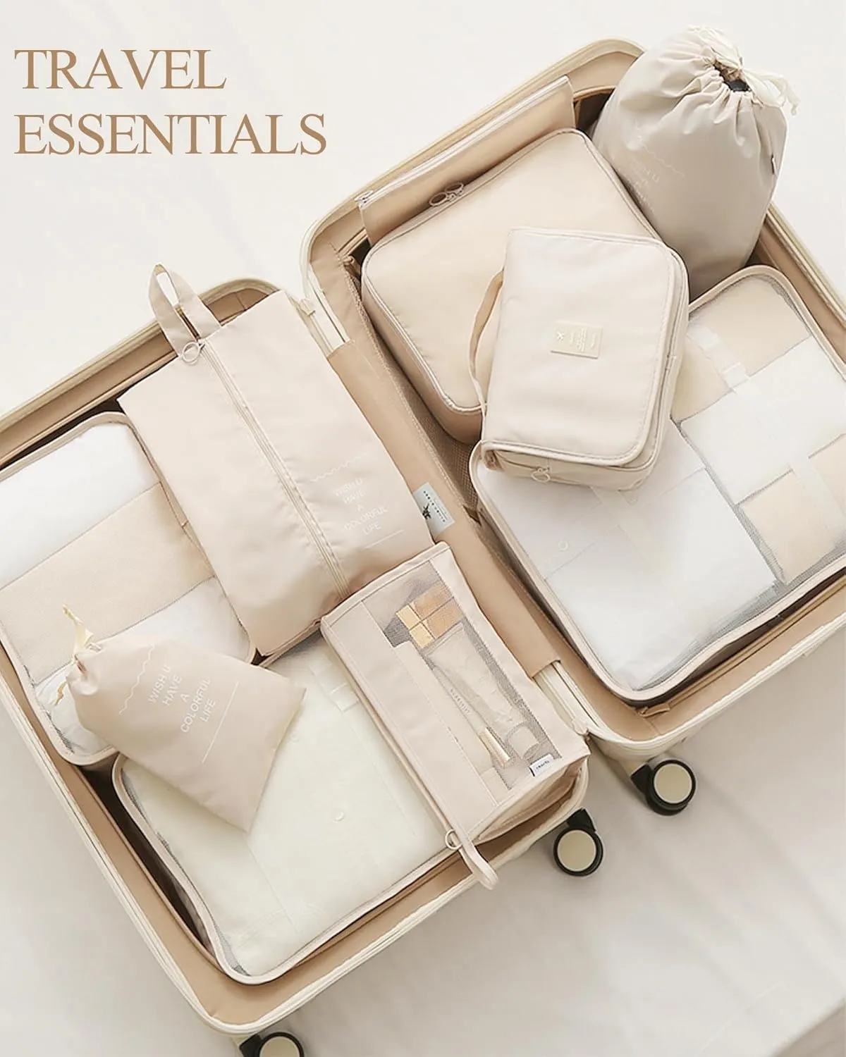 Anjing Packing Cubes 10/11 PCS Travel Luggage Organizers, Travel Essentials, Waterproof Packing Organisers, Luggage Organizer Bags