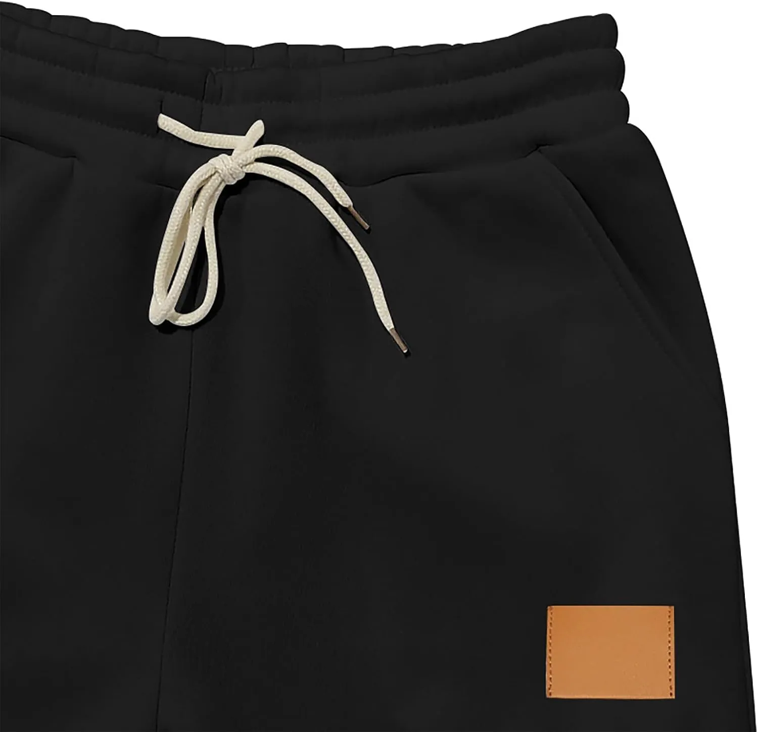 Baggy Cargo Sweatpants for Men Drawstring Waist Fleece Lined Joggers with Pockets Athletic Workout Pants Trousers