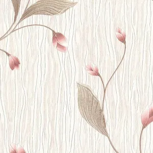 Belgravia Tiffany Platinum Motif Pink/Ivory Wallpaper - 160