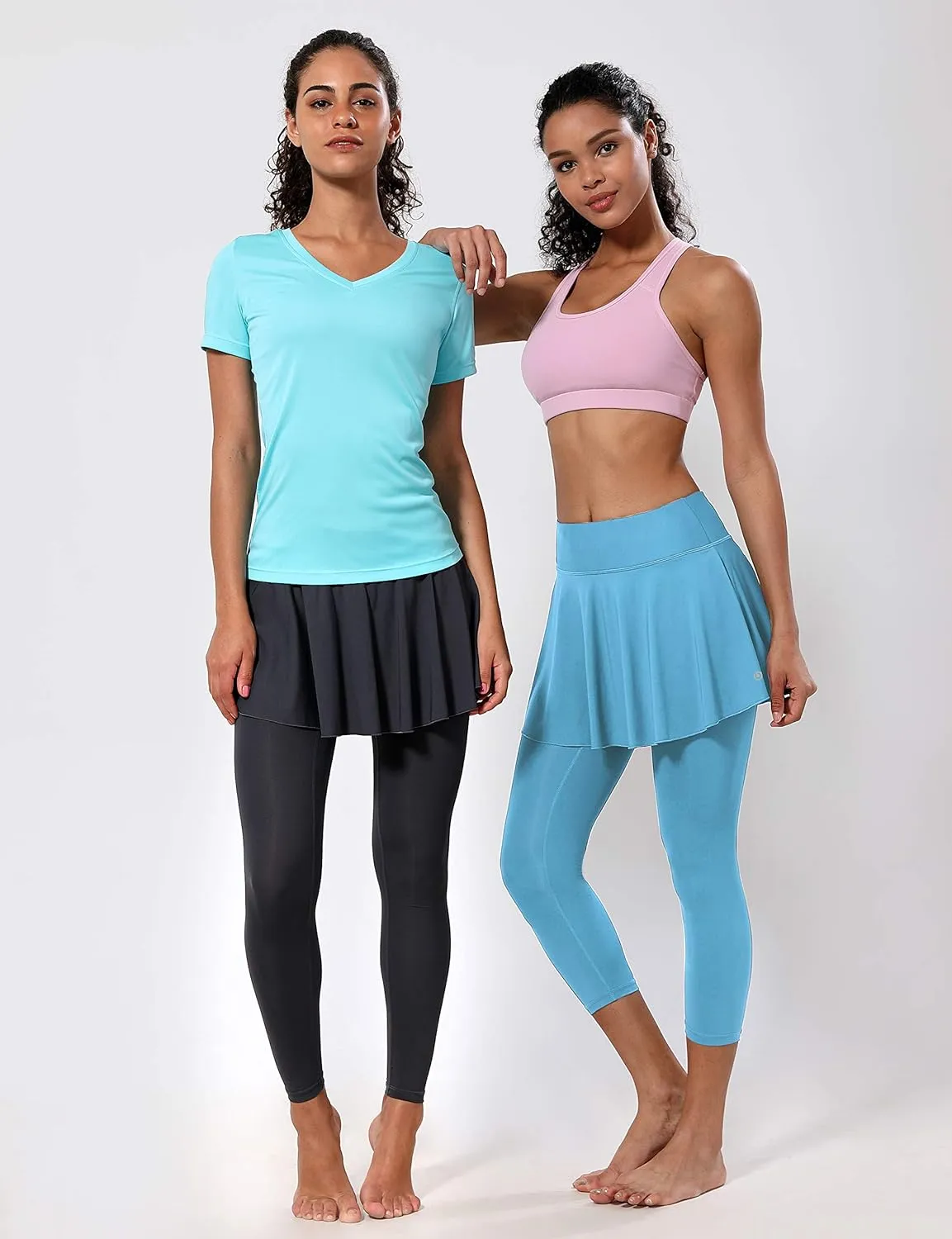 BUBBLELIME 19"/26" XXS-XL Women's UPF 50  Adjustable Running Skort with Leggings Pockets Active Sport Golf Tennis Skirt