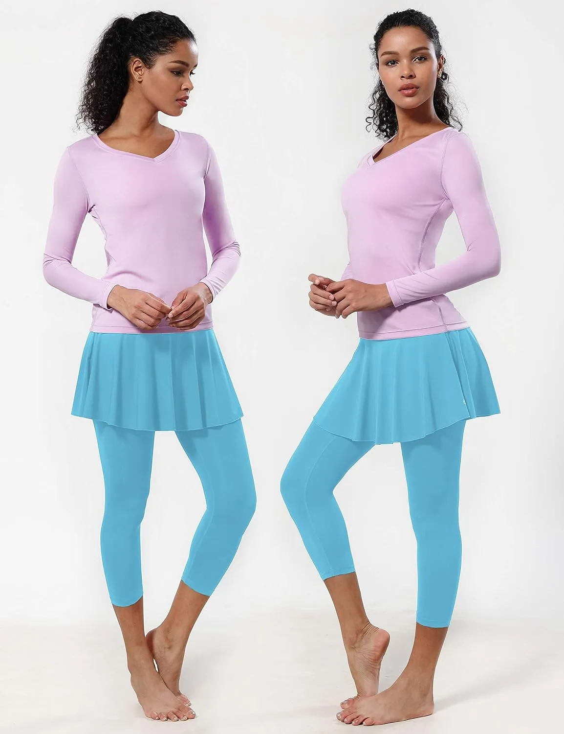 BUBBLELIME 19"/26" XXS-XL Women's UPF 50  Adjustable Running Skort with Leggings Pockets Active Sport Golf Tennis Skirt