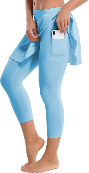 BUBBLELIME 19"/26" XXS-XL Women's UPF 50  Adjustable Running Skort with Leggings Pockets Active Sport Golf Tennis Skirt
