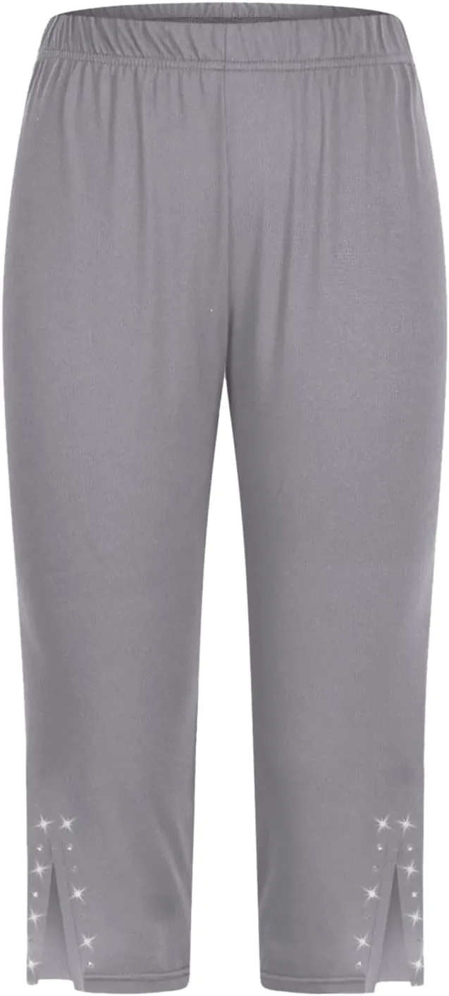 Capri Leggings for Women 2025 Trendy Casual Plus Size Yoga Pants Slim Fit Comfy Stretchy Workout Vacation Outfits