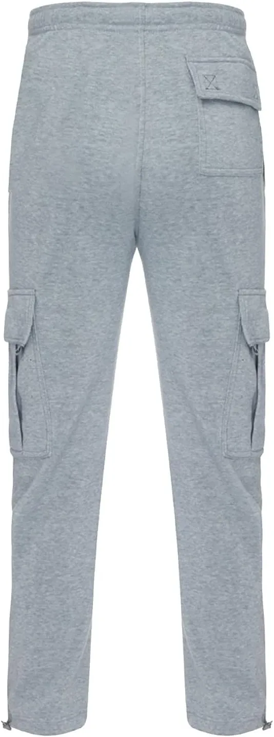 Cargo Pants For Men Mens Casual Heavyweight Cargo Fleece Sweatpants Stretch Elastic Sports Jogger Trousers Pants