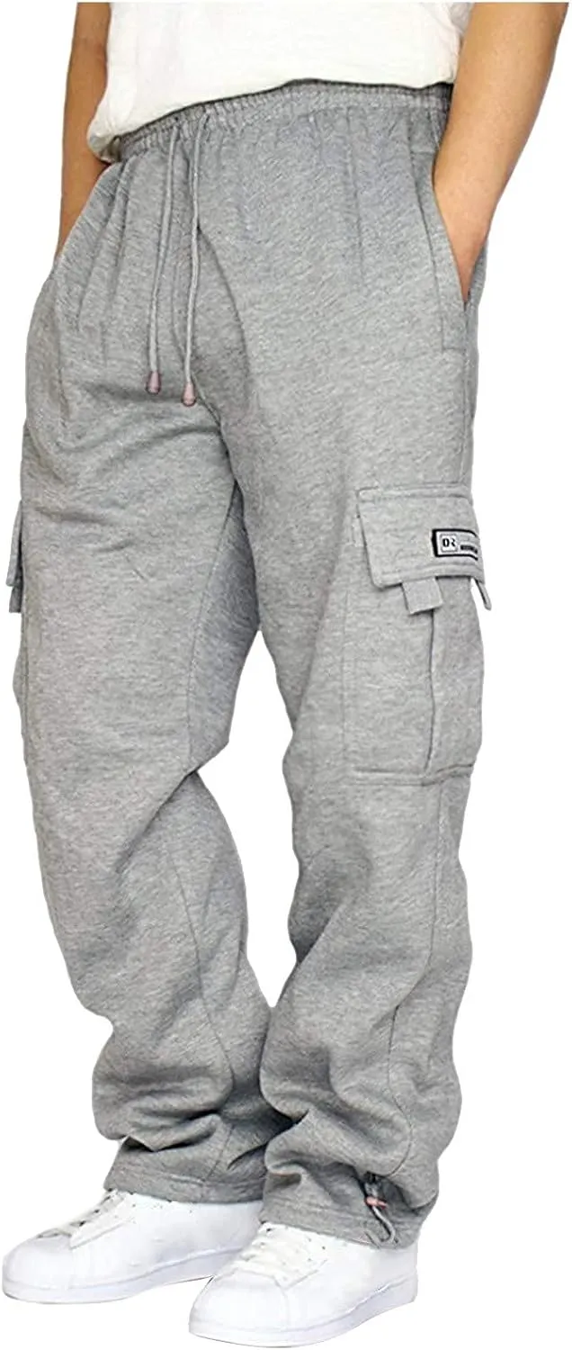 Cargo Pants for Men,Hiking Joggers Pants Cotton Drawstring Cargo Pants Twill Track Outdoor Jogging Sweatpants