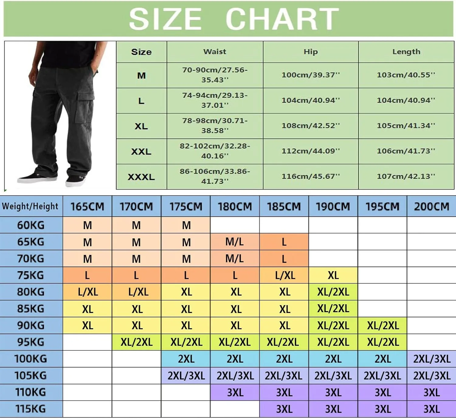 Cargo Pants for Men,Mens Casual Fashion Joggers Sports Pants Cotton Pants Gym Sweatpants Trousers Long Pant