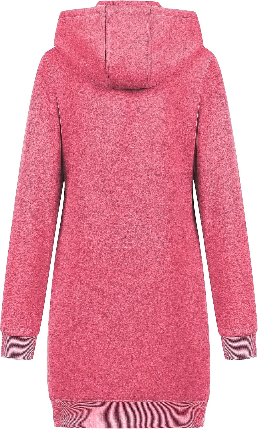 Chrisuno Women's Plus Size Casual Zip Up Hoodie Long Tunic Sweatshirts Fleece Jackets