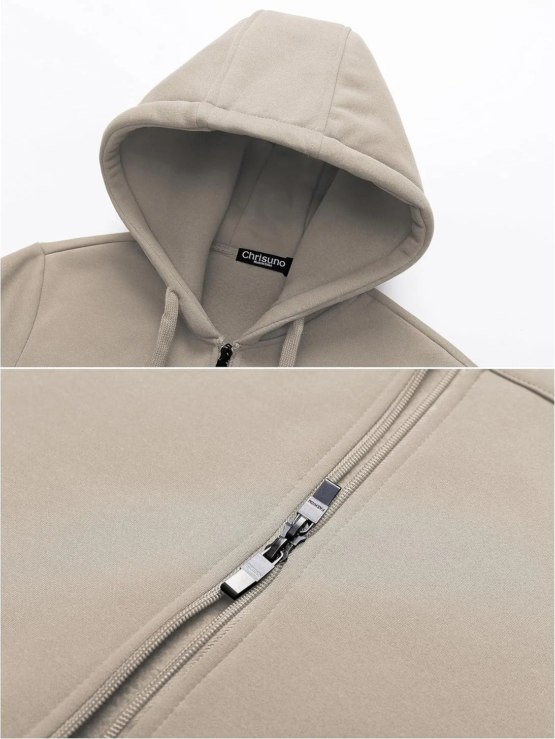 Chrisuno Women's Plus Size Casual Zip Up Hoodie Long Tunic Sweatshirts Fleece Jackets