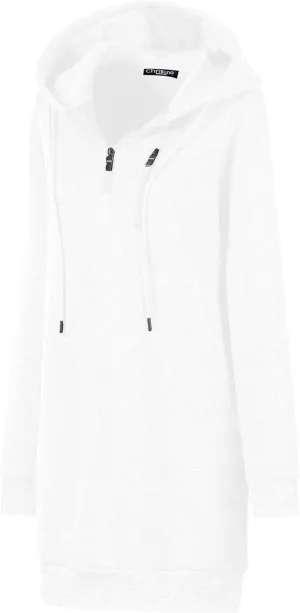Chrisuno Women's Plus Size Casual Zip Up Hoodie Long Tunic Sweatshirts Fleece Jackets