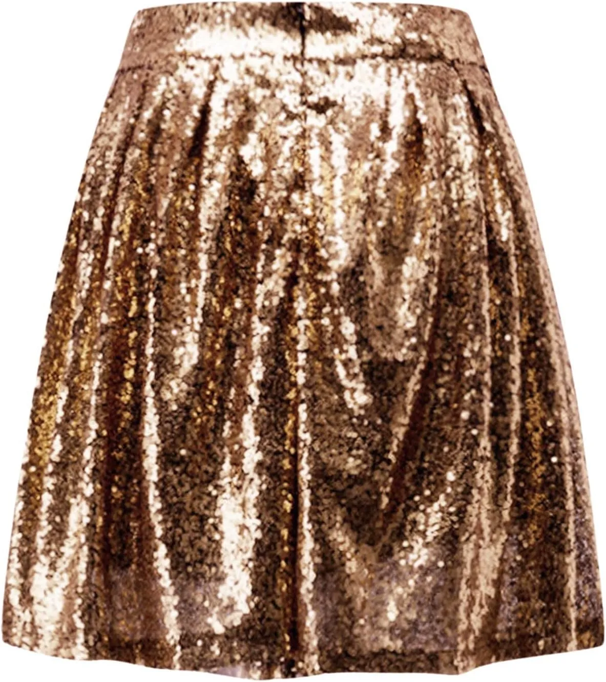 cooki Sequin Skirts for Women, Sexy Sparkly Mini Pleated Skirt Womens Glitter High Waist Short Skirt for Holiday Party