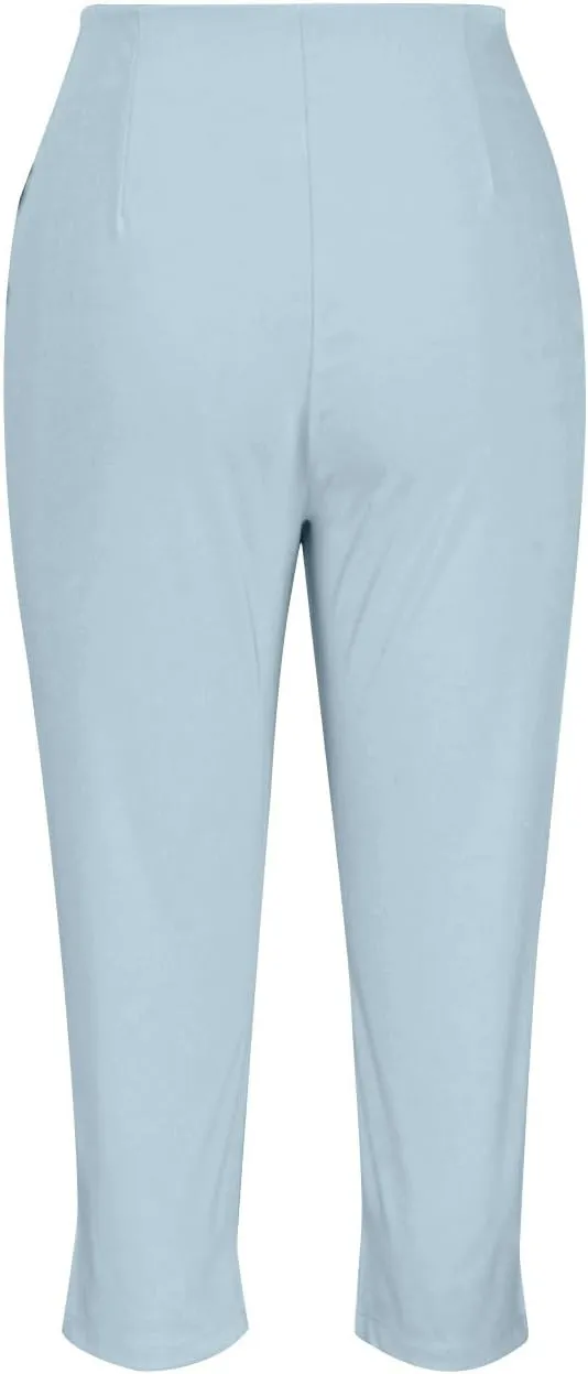 Cropped Pants for Women High Waist Pleated Pants Business Work Pants Straight Leg Slim Fit Office Trousers