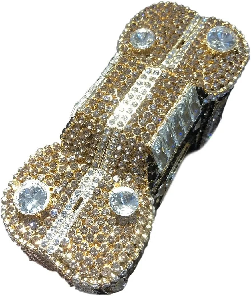 Crystal Camera Shaped Evening Bag for Women Handmade Clutch Rhinestone Purse Handbag for Formal Party Cocktail, Pink