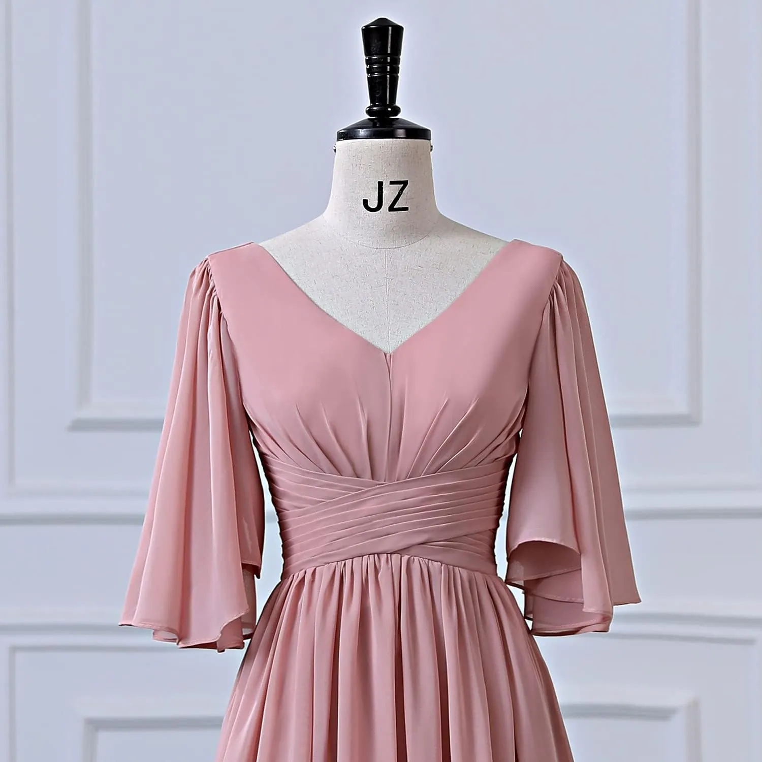 Datangep Chiffon Wedding Bridesmaid Dresses Women's Long Prom Dress A line Formal Evening Dresses