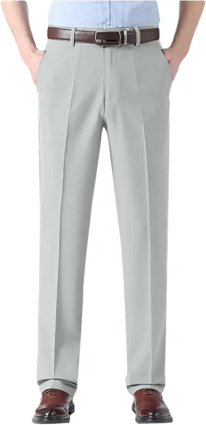 Dress Pants for Men Slim Fit Business Casual Expandable Waist Work Sweatpants Straight Leg Golf Summer Suit Pants