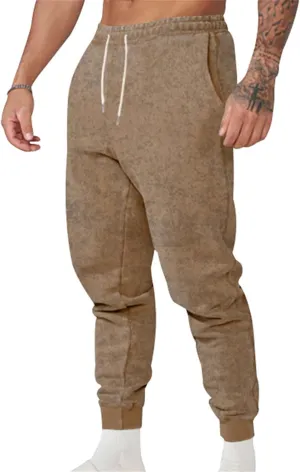 evzosrz Mens Fashion Jogger Pants Sports High Waisted Elastic Slim Fit Drawstring Sweatpants Lightweight Athletic Trousers