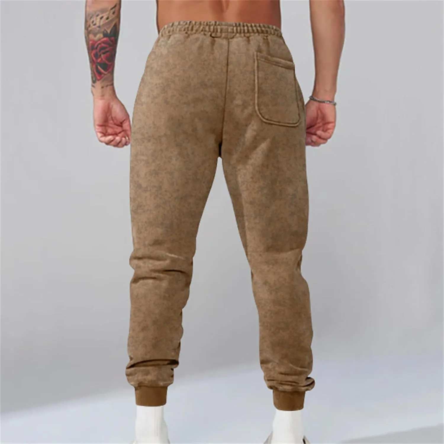 evzosrz Mens Fashion Jogger Pants Sports High Waisted Elastic Slim Fit Drawstring Sweatpants Lightweight Athletic Trousers