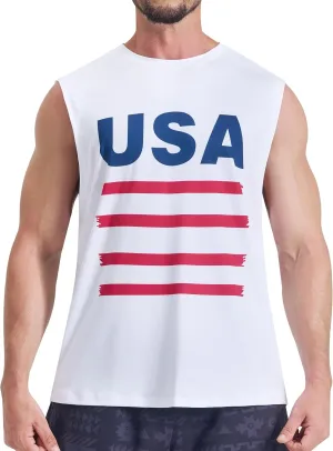 EZRUN Men's Sleeveless Shirt Quick Dry Workout Swim Shirt Gym Muscle Athletic Beach Tank Top Big and Tall