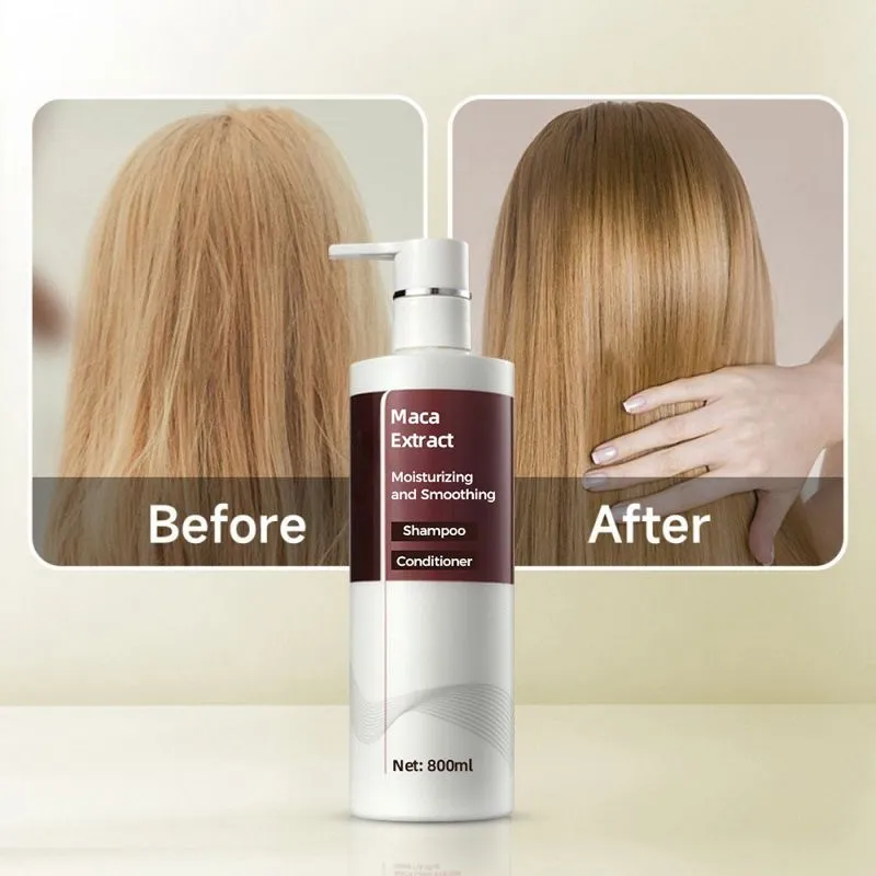 Feuchtigkeitsspendendes & glttendes Shampoo und Reparatur-Splung mit Maca-Extrakt