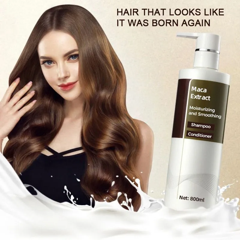 Feuchtigkeitsspendendes & glttendes Shampoo und Reparatur-Splung mit Maca-Extrakt