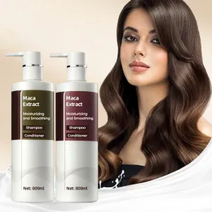 Feuchtigkeitsspendendes & glttendes Shampoo und Reparatur-Splung mit Maca-Extrakt
