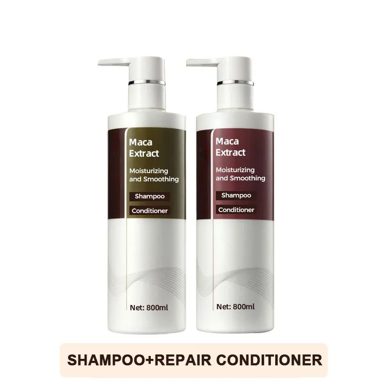 Feuchtigkeitsspendendes & glttendes Shampoo und Reparatur-Splung mit Maca-Extrakt