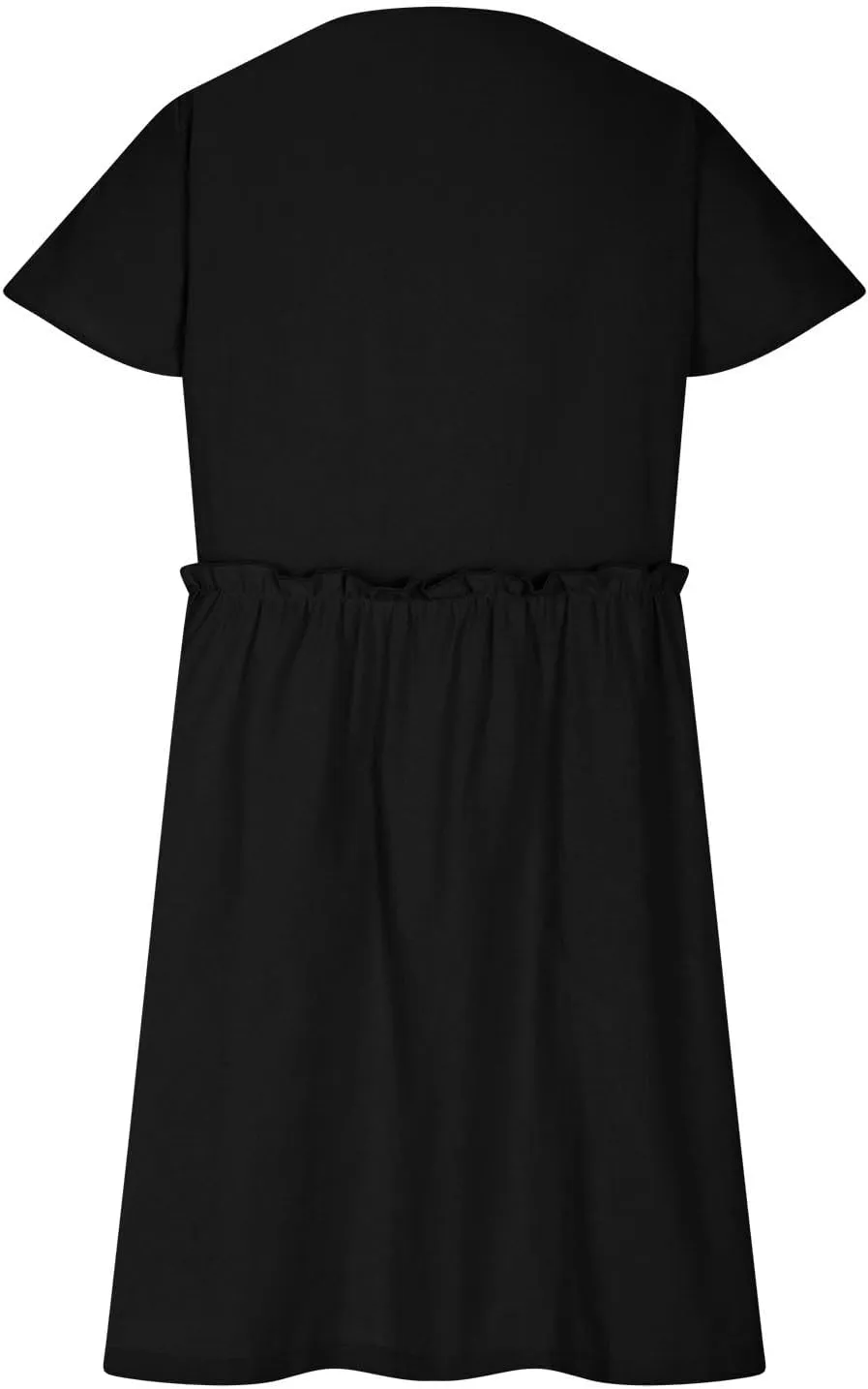 Finelylove Spring Summer Dresses Casual Button Down Shirt Dress Loose A Line Flowy Ruffle Shift Mini Dresses Beach Vacation