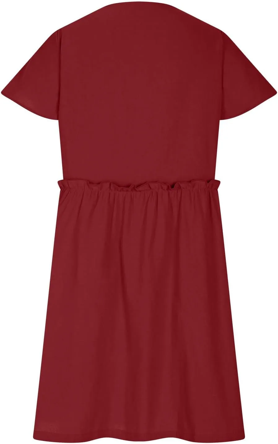 Finelylove Spring Summer Dresses Casual Button Down Shirt Dress Loose A Line Flowy Ruffle Shift Mini Dresses Beach Vacation