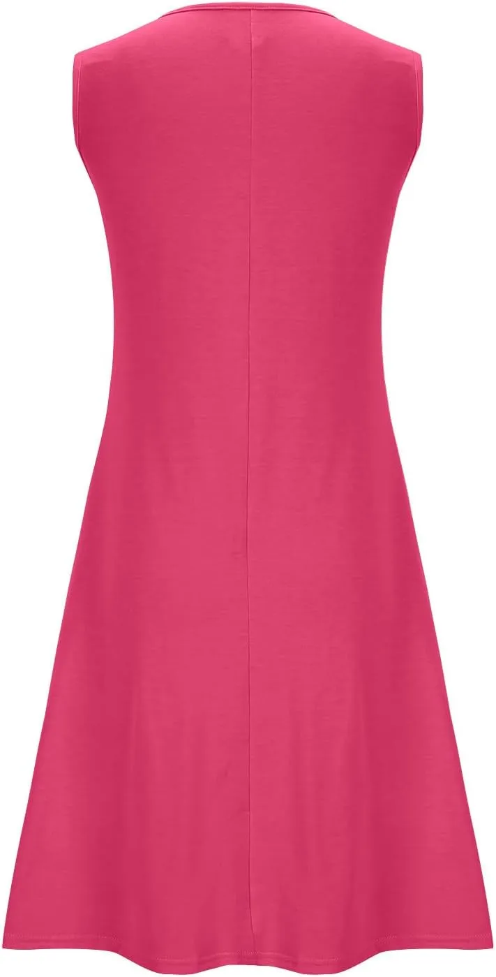 Finelylove Summer Dresses for Women 2025 Short Sleeve Spring Mini Dress Pleated A Line Beach Sundress Vacation Outfits