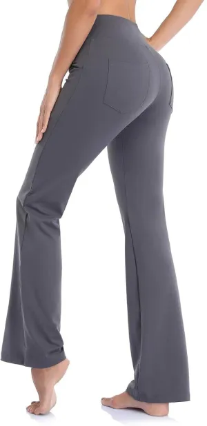 Flare Trousers Sports Waist Pants Pilates Trousers High Fitness Women Straight Yoga Leggings Flared for Yoga Leg
