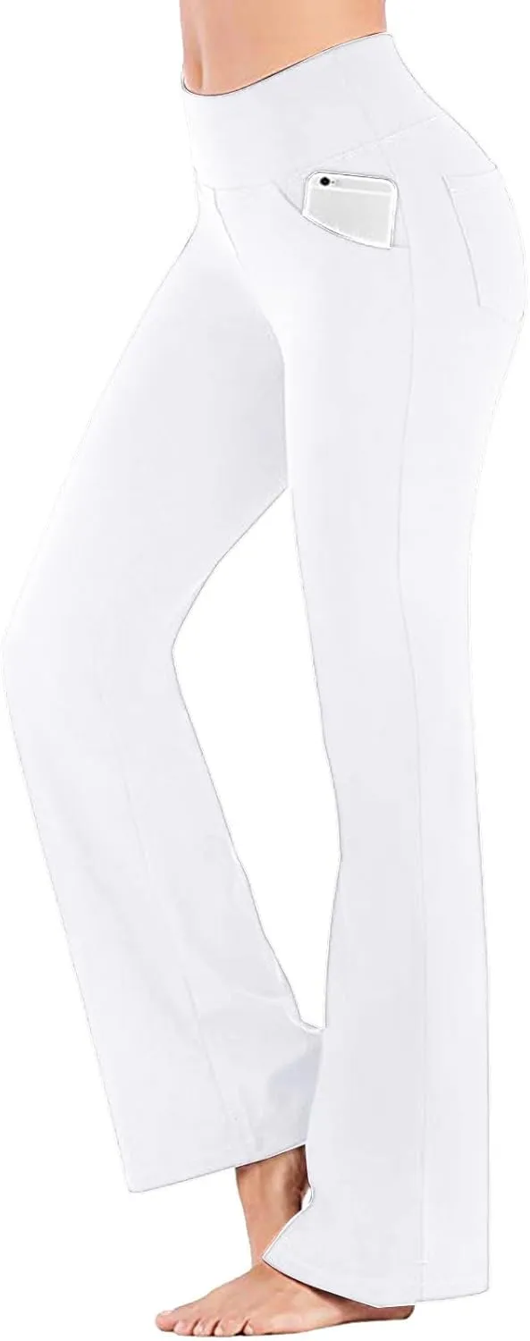 Flare Yoga Pants For Women Long Workout Legging Bell Bottom High Rise Stretch Bootcut Pull On Casual Lounge Trouser