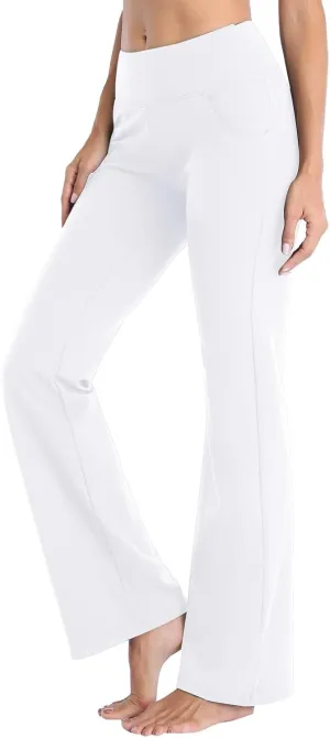 Flare Yoga Pants For Women Long Workout Legging Bell Bottom High Rise Stretch Bootcut Pull On Casual Lounge Trouser