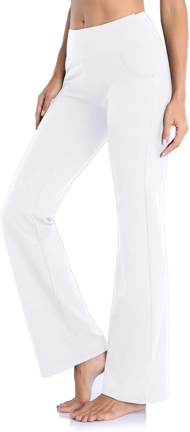 Flare Yoga Pants For Women Long Workout Legging Bell Bottom High Rise Stretch Bootcut Pull On Casual Lounge Trouser