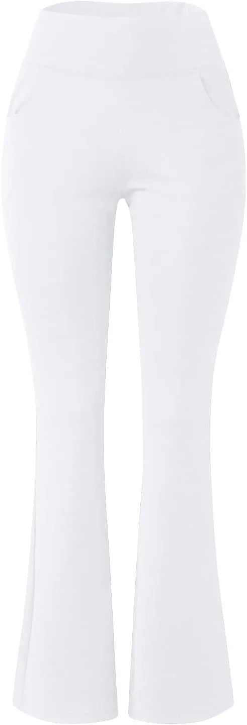 Flare Yoga Pants For Women Long Workout Legging Bell Bottom High Rise Stretch Bootcut Pull On Casual Lounge Trouser