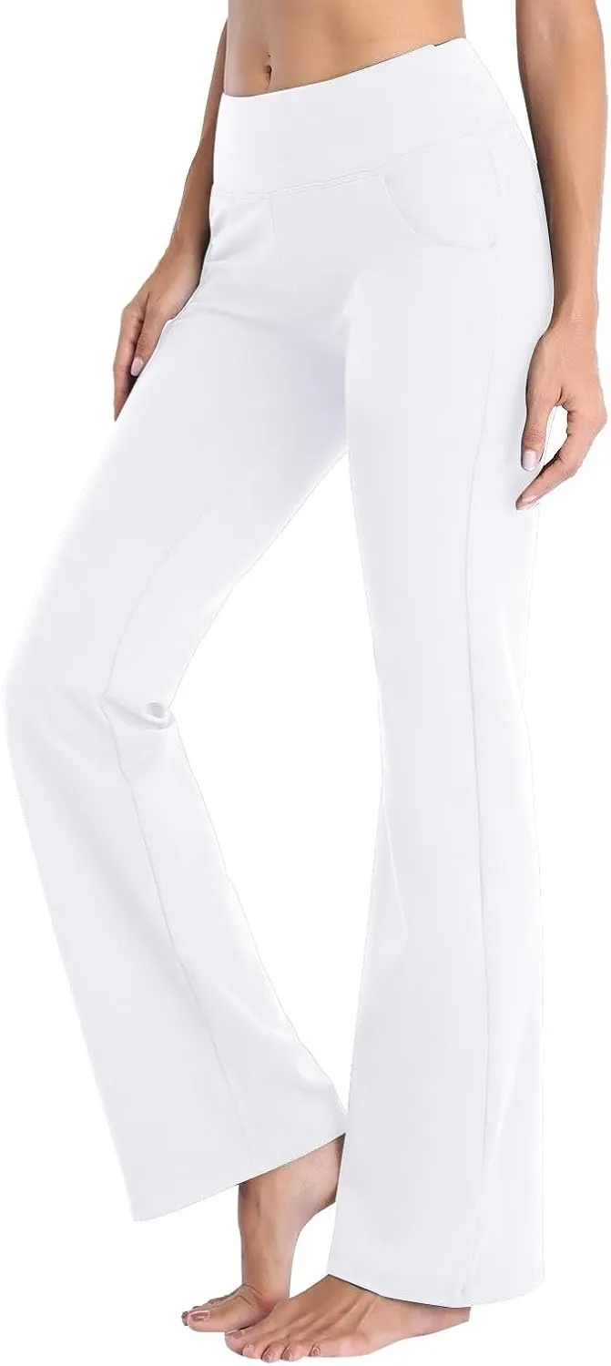 Flare Yoga Pants For Women Long Workout Legging Bell Bottom High Rise Stretch Bootcut Pull On Casual Lounge Trouser