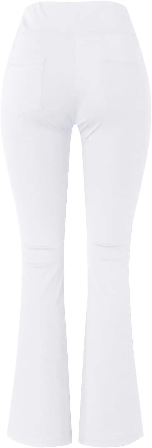 Flare Yoga Pants For Women Long Workout Legging Bell Bottom High Rise Stretch Bootcut Pull On Casual Lounge Trouser
