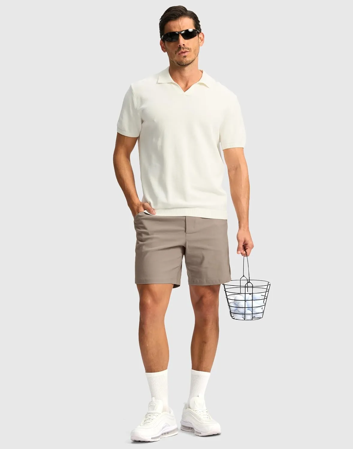 G Gradual Men's Golf Dress Shorts 7"/ 9" Stretch Casual Work Flat Front Shorts for Men with 3 Pockets Quick Dry