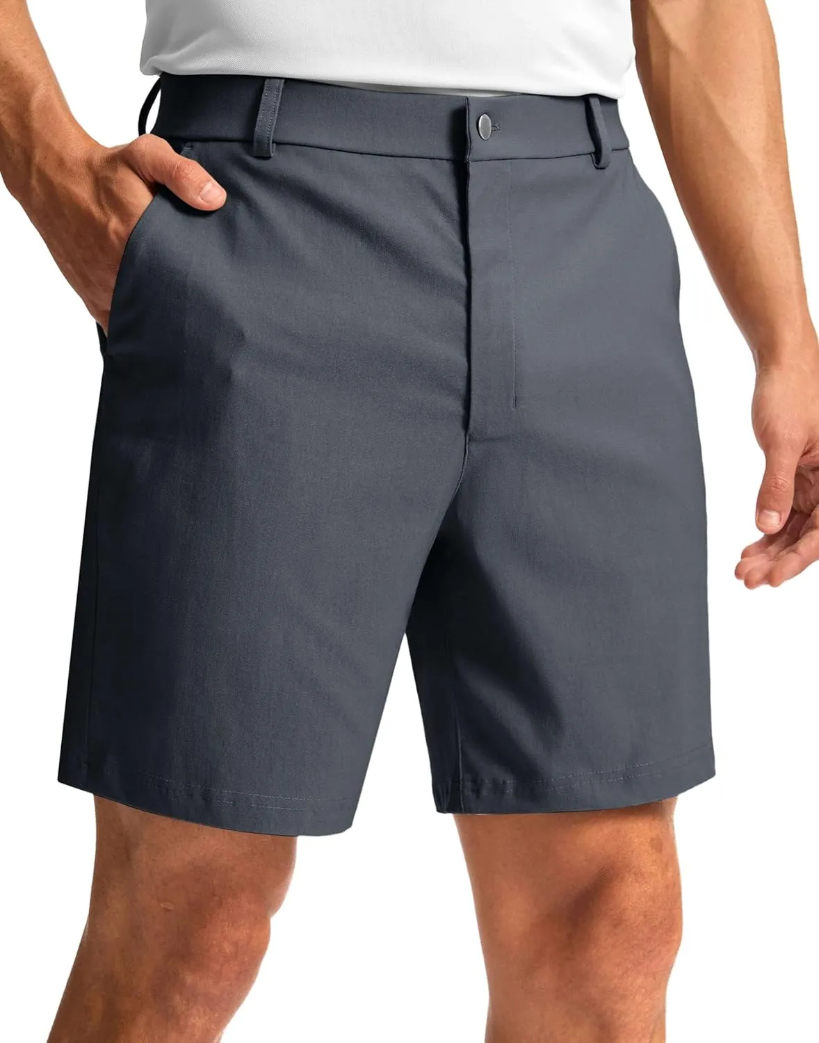 G Gradual Men's Golf Dress Shorts 7"/ 9" Stretch Casual Work Flat Front Shorts for Men with 3 Pockets Quick Dry