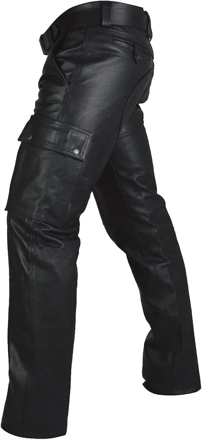 GIERIDUC Faux Leather Pants for Men's Mens Corduroy Trousers Straight Leg White Chino Pants for Men Polyester Pants for Men