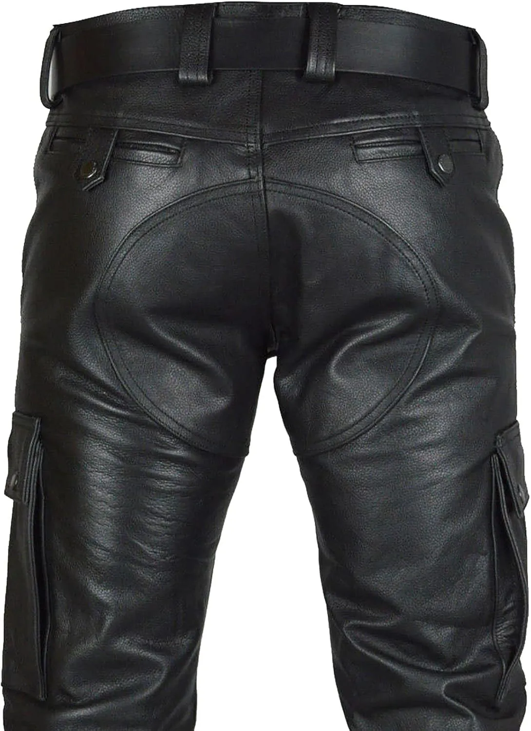 GIERIDUC Faux Leather Pants for Men's Mens Corduroy Trousers Straight Leg White Chino Pants for Men Polyester Pants for Men