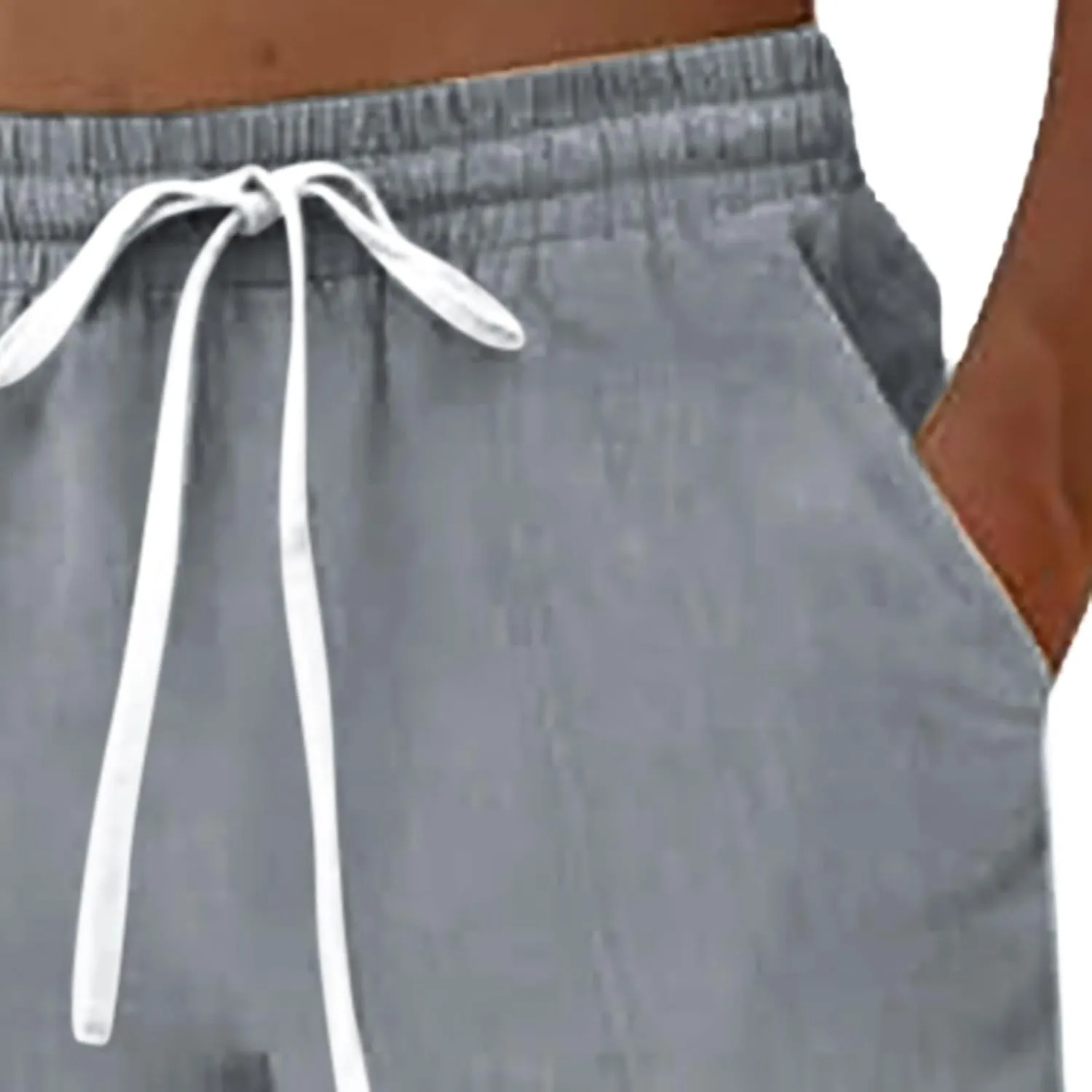 GIERIDUC Men Casual Linen Pants Hippie Drawstring Yoga Pants Elastic Waist Lightweight Trouser Casual Ombre Summer Beach Pant
