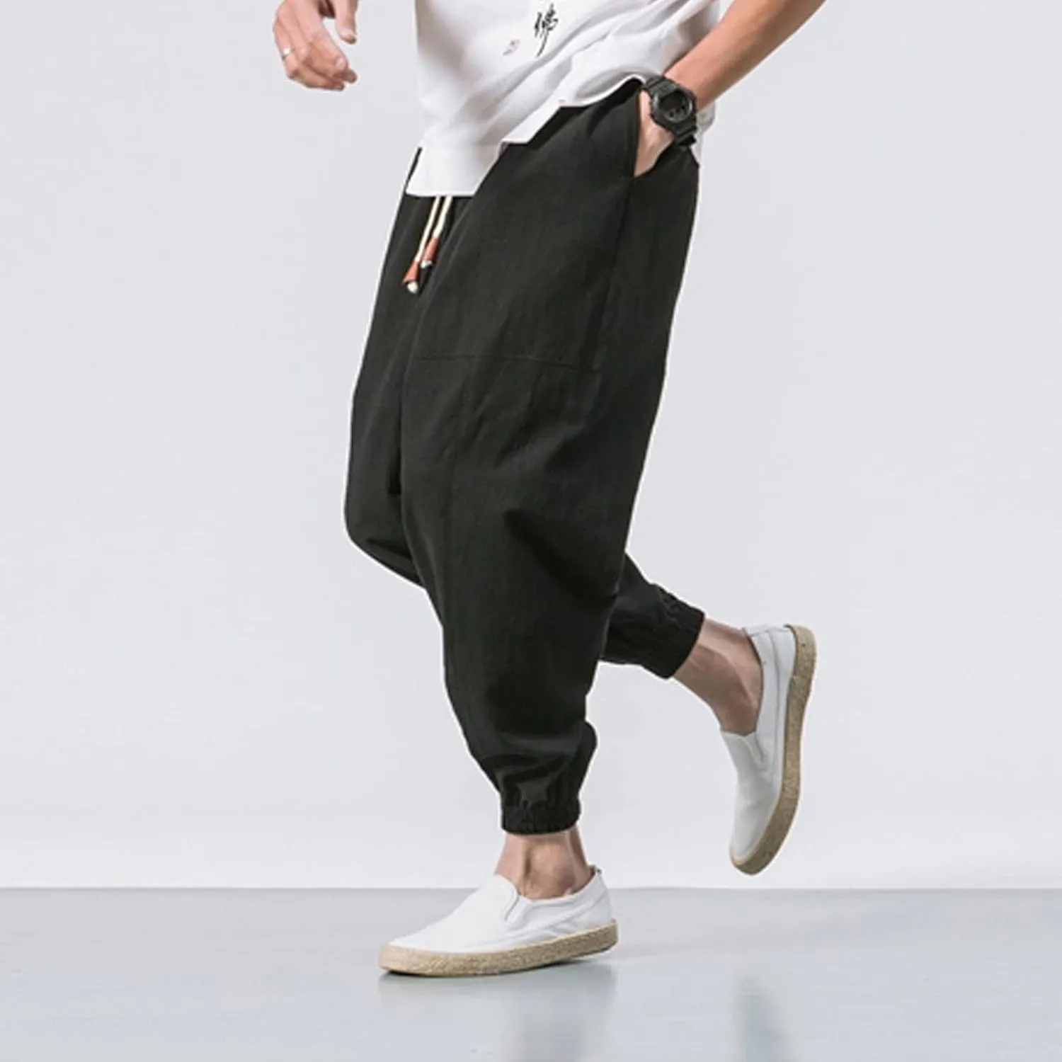 GIERIDUC Mens Cargo Pants Sweatpants Mens Lightweight Cotton Cargo Pants Waist Compression for Men High Waisted Scrub Pants
