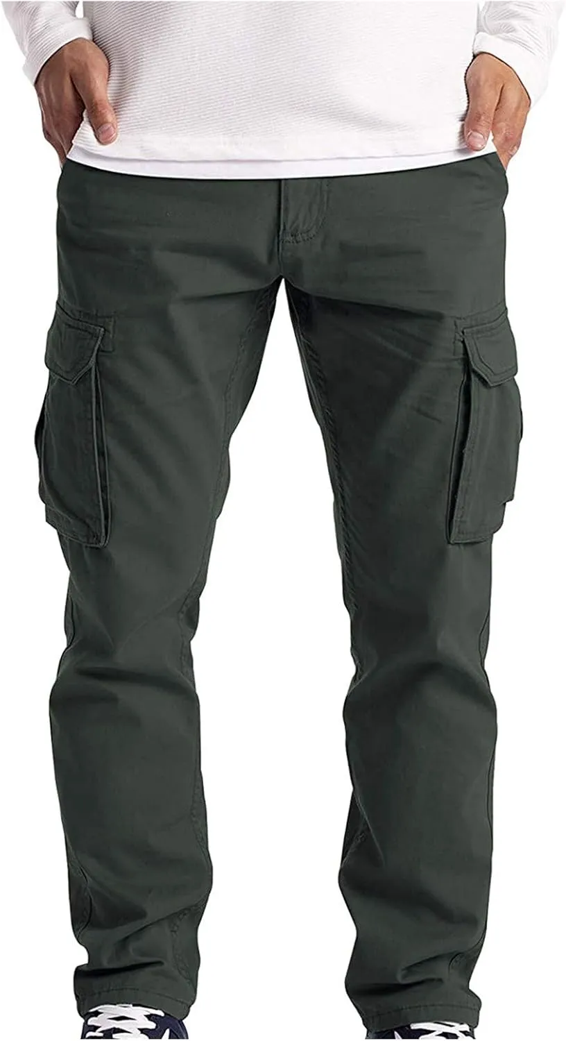 GIERIDUC Men's Fleece Lined Sweatpants Mens Thermal Long Underwear Pants Men's Dressy Joggers Pants Tapered Chinos Pants Men