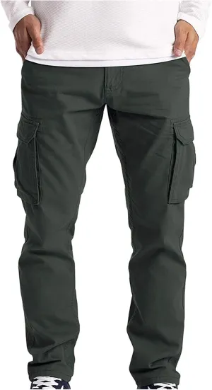 GIERIDUC Men's Fleece Lined Sweatpants Mens Thermal Long Underwear Pants Men's Dressy Joggers Pants Tapered Chinos Pants Men
