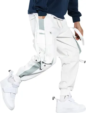 GIERIDUC Mens Hiking Cargo Pants Casual Workout Joggers Lightweight Gym Sweatpants Elastic Waist Athletic Pants with Pockets